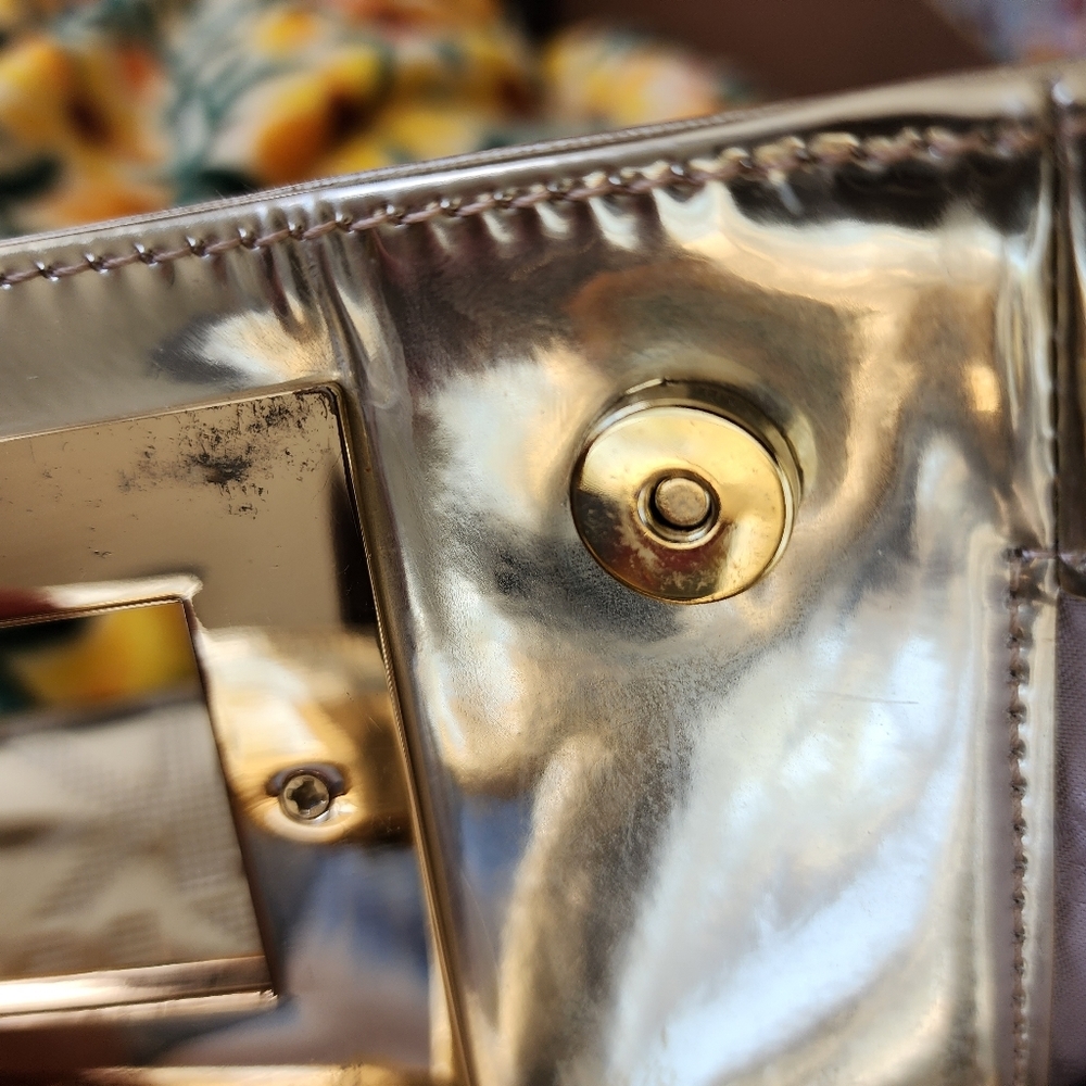 Michael‎ Kors Berkley Clutch, gold metallic monogram, clutch - Picture 4 of 11